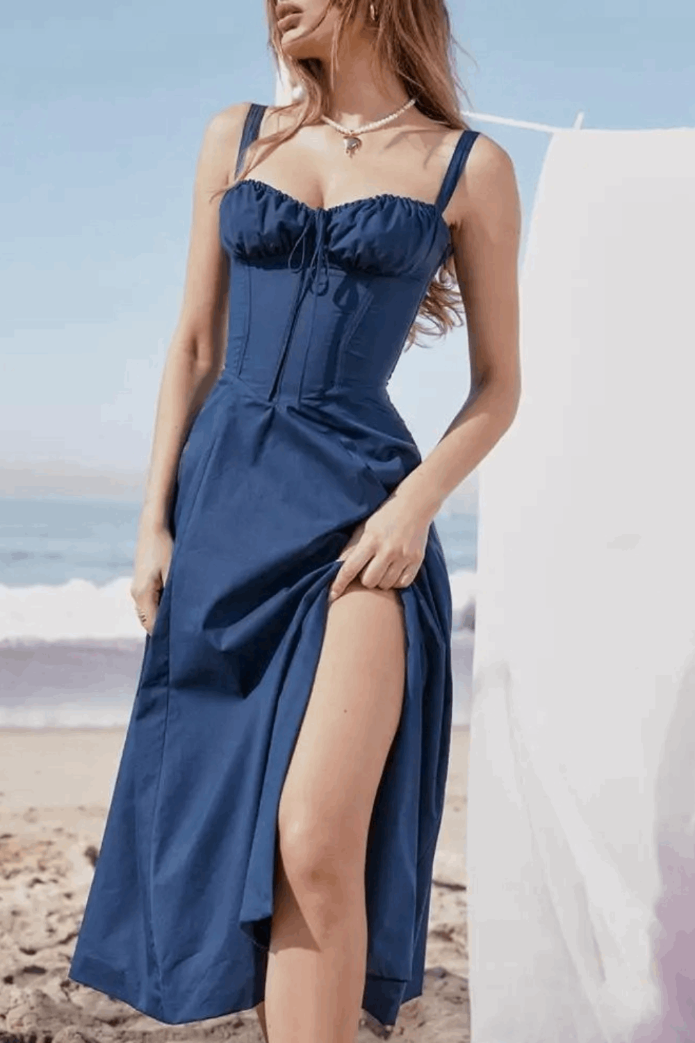 Classy Summer Lace-Up Corset Dress